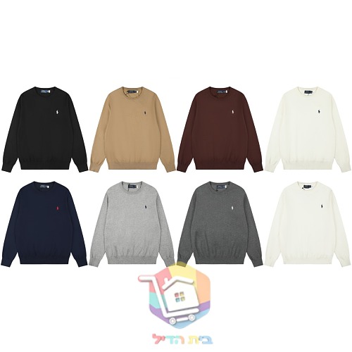 סוודר סרוג Polo Ralph Lauren עם צווארון עגול, בשמונה גוונים, תמונה 58