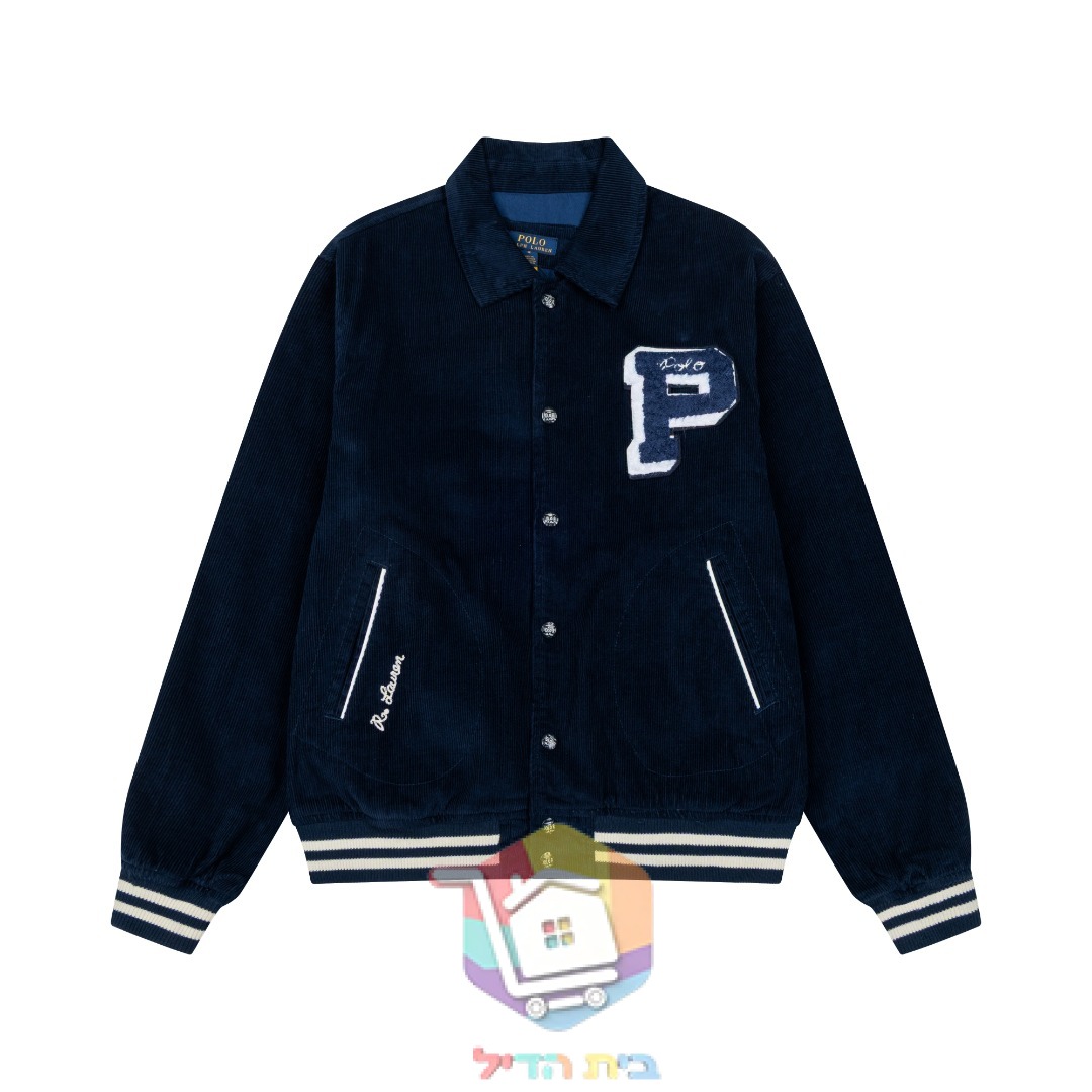 Polo Ralph Lauren Corduroy Letter Jacket, Marineblau
