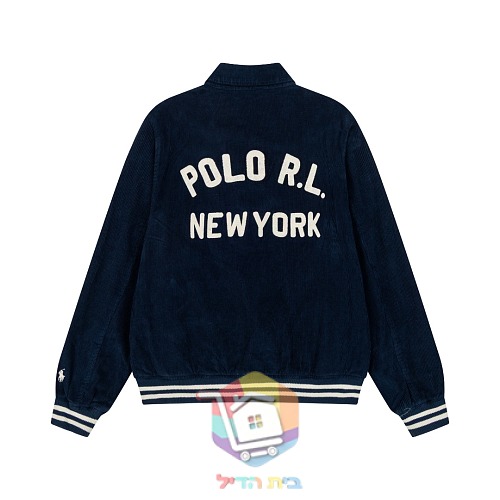 ז'קט Polo Ralph Lauren Corduroy Letter Jacket, כחול כהה, תמונה 2