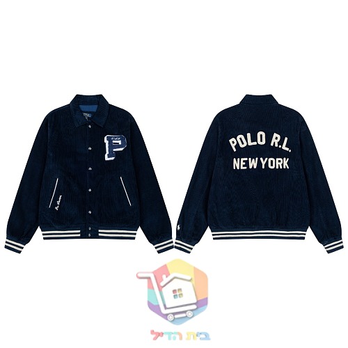 ז'קט Polo Ralph Lauren Corduroy Letter Jacket, כחול כהה, תמונה 19
