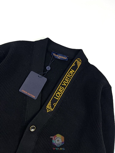 קרדיגן Louis Vuitton Embroidered Signature שחור, תמונה 5