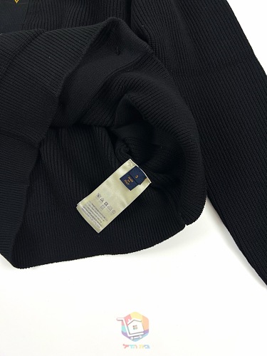 קרדיגן Louis Vuitton Embroidered Signature שחור, תמונה 12