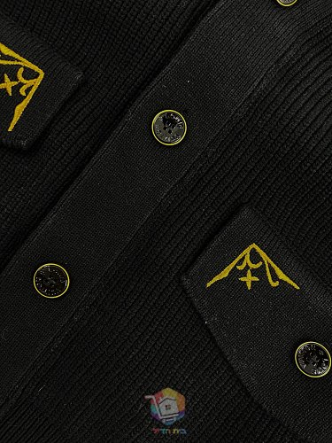 קרדיגן Louis Vuitton Embroidered Signature שחור, תמונה 18