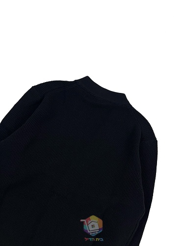 קרדיגן Louis Vuitton Embroidered Signature שחור, תמונה 20