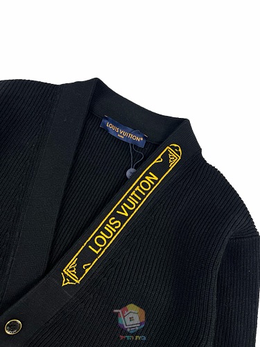 קרדיגן Louis Vuitton Embroidered Signature שחור, תמונה 27