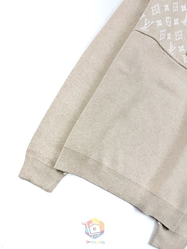 סוודר Louis Vuitton Ribbed Wool Half-Zip Pullover, בז', תמונה 30