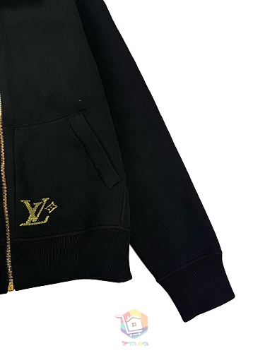 ז'קט Louis Vuitton Monogram Reversible Double Face עם קפוצ'ון, שחור, תמונה 8