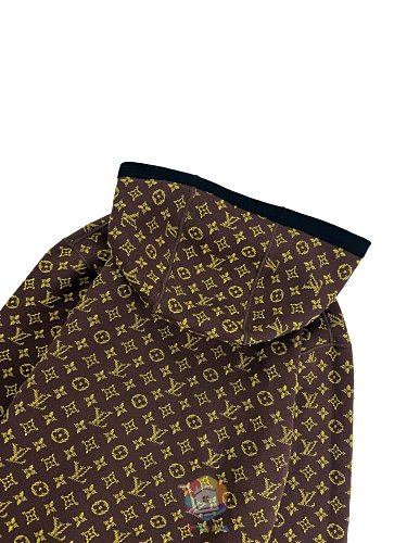 ז'קט Louis Vuitton Monogram Reversible Double Face עם קפוצ'ון, שחור, תמונה 21