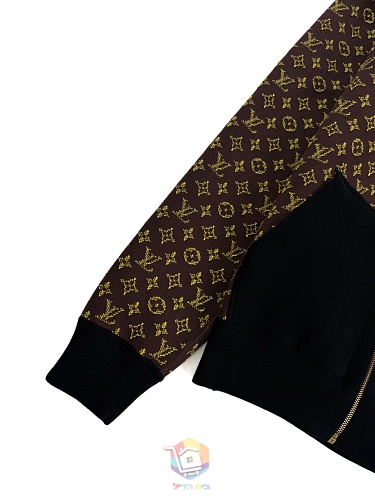 ז'קט Louis Vuitton Monogram Reversible Double Face עם קפוצ'ון, שחור, תמונה 25