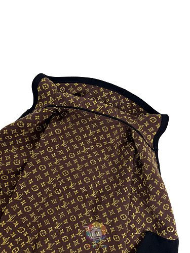 ז'קט Louis Vuitton Monogram Reversible Double Face עם קפוצ'ון, שחור, תמונה 27
