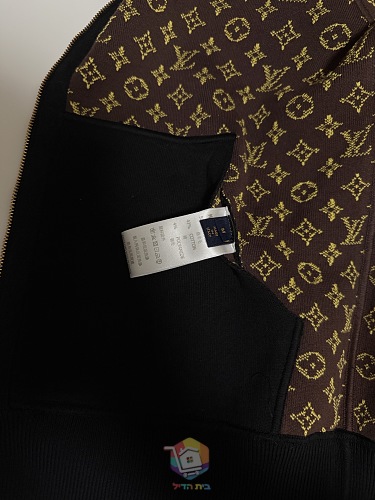 ז'קט Louis Vuitton Monogram Reversible Double Face עם קפוצ'ון, שחור, תמונה 29