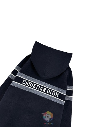 קרדיגן Dior Reversible Zipped Cardigan with Hood, כחול כהה או אפור, תמונה 2