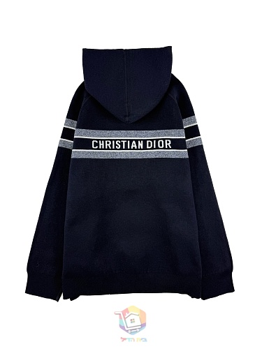 קרדיגן Dior Reversible Zipped Cardigan with Hood, כחול כהה או אפור, תמונה 3