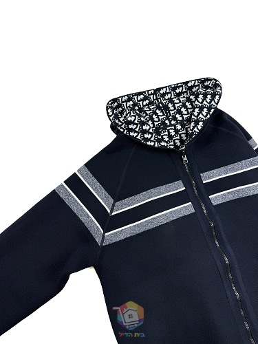 קרדיגן Dior Reversible Zipped Cardigan with Hood, כחול כהה או אפור, תמונה 7