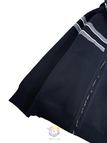 קרדיגן Dior Reversible Zipped Cardigan with Hood, כחול כהה או אפור, תמונה 8