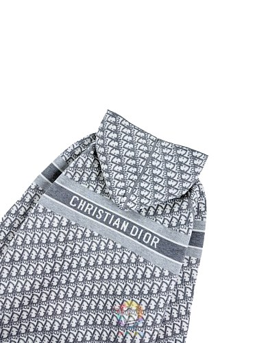 קרדיגן Dior Reversible Zipped Cardigan with Hood, כחול כהה או אפור, תמונה 20