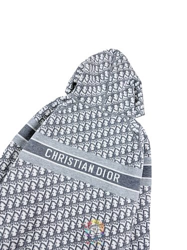 קרדיגן Dior Reversible Zipped Cardigan with Hood, כחול כהה או אפור, תמונה 21