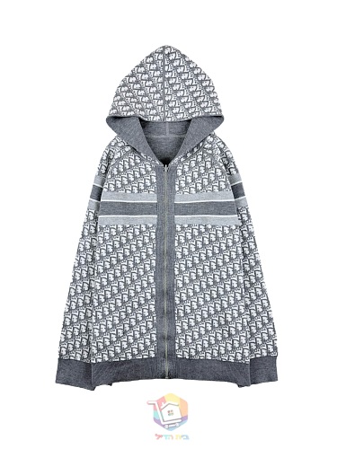 קרדיגן Dior Reversible Zipped Cardigan with Hood, כחול כהה או אפור, תמונה 27