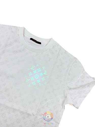 טישרט Louis Vuitton Monogram Firefly Printed T-Shirt שזוהרת בחושך, לבנה, תמונה 9