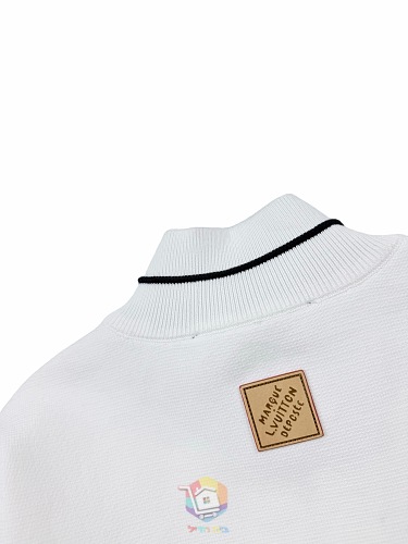 ז'קט טרנינג Louis Vuitton Hybrid Knit Track Top, לבן ואפור, תמונה 6
