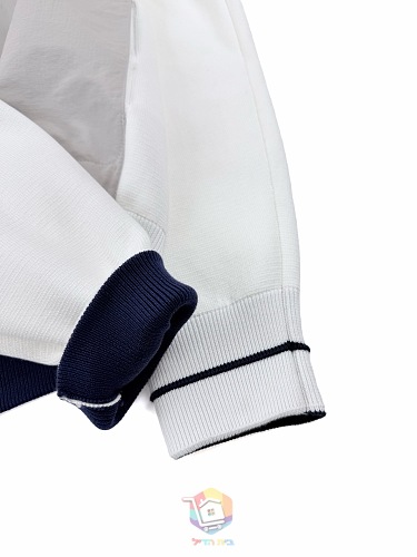 ז'קט טרנינג Louis Vuitton Hybrid Knit Track Top, לבן ואפור, תמונה 8