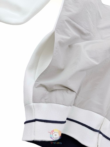 ז'קט טרנינג Louis Vuitton Hybrid Knit Track Top, לבן ואפור, תמונה 9