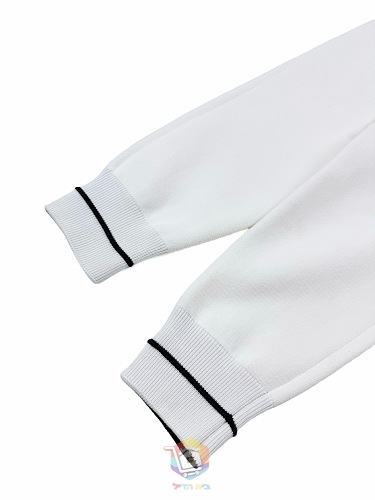 ז'קט טרנינג Louis Vuitton Hybrid Knit Track Top, לבן ואפור, תמונה 10