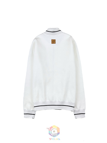 ז'קט טרנינג Louis Vuitton Hybrid Knit Track Top, לבן ואפור, תמונה 11