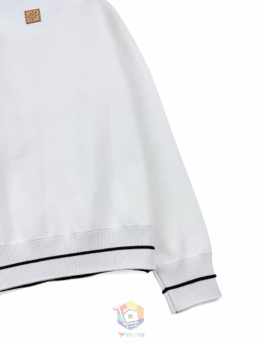 ז'קט טרנינג Louis Vuitton Hybrid Knit Track Top, לבן ואפור, תמונה 19