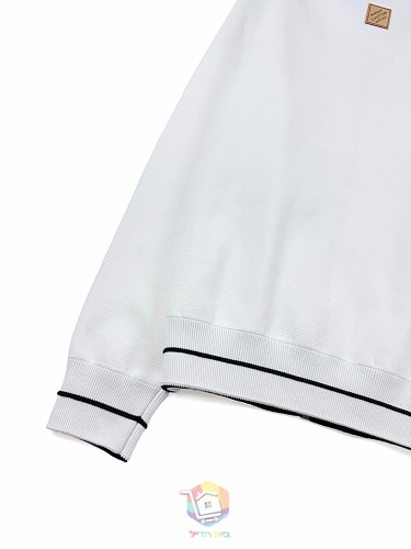 ז'קט טרנינג Louis Vuitton Hybrid Knit Track Top, לבן ואפור, תמונה 20
