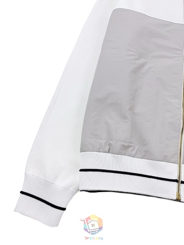 ז'קט טרנינג Louis Vuitton Hybrid Knit Track Top, לבן ואפור, תמונה 22