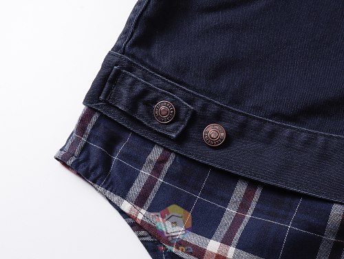 ז'קט ג'ינס Balenciaga Checked Layered Denim Jacket עם חולצת משבצות מחוברת, תמונה 6