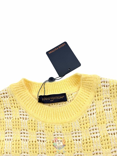 סוודר Louis Vuitton Tweedy Jacquard Crewneck, צהוב, תמונה 3