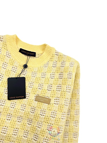 סוודר Louis Vuitton Tweedy Jacquard Crewneck, צהוב, תמונה 8