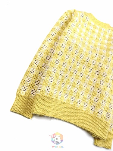 סוודר Louis Vuitton Tweedy Jacquard Crewneck, צהוב, תמונה 12