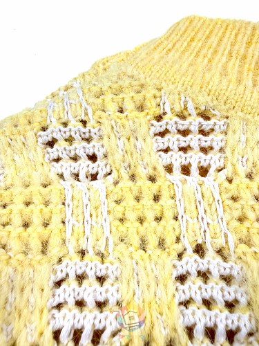 סוודר Louis Vuitton Tweedy Jacquard Crewneck, צהוב, תמונה 14