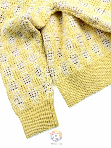 סוודר Louis Vuitton Tweedy Jacquard Crewneck, צהוב, תמונה 20