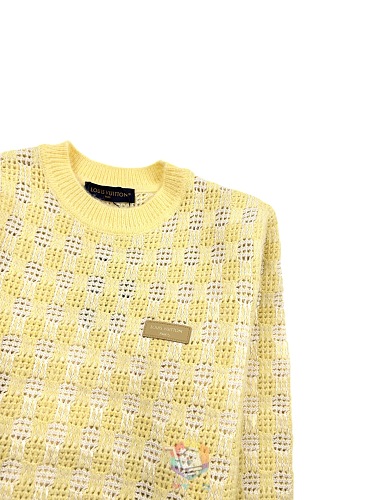 סוודר Louis Vuitton Tweedy Jacquard Crewneck, צהוב, תמונה 30
