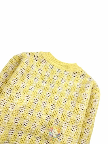 סוודר Louis Vuitton Tweedy Jacquard Crewneck, צהוב, תמונה 32