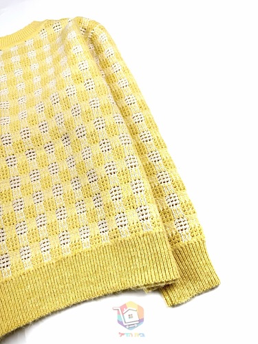 סוודר Louis Vuitton Tweedy Jacquard Crewneck, צהוב, תמונה 33