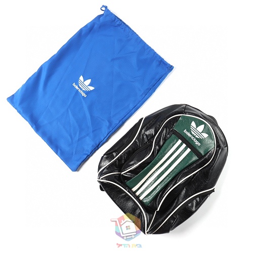 תרמיל Balenciaga x adidas Large Backpack, שחור או שחור וירוק, תמונה 6