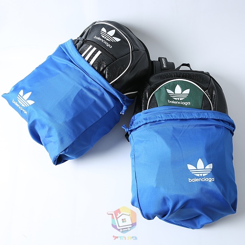 תרמיל Balenciaga x adidas Large Backpack, שחור או שחור וירוק, תמונה 12