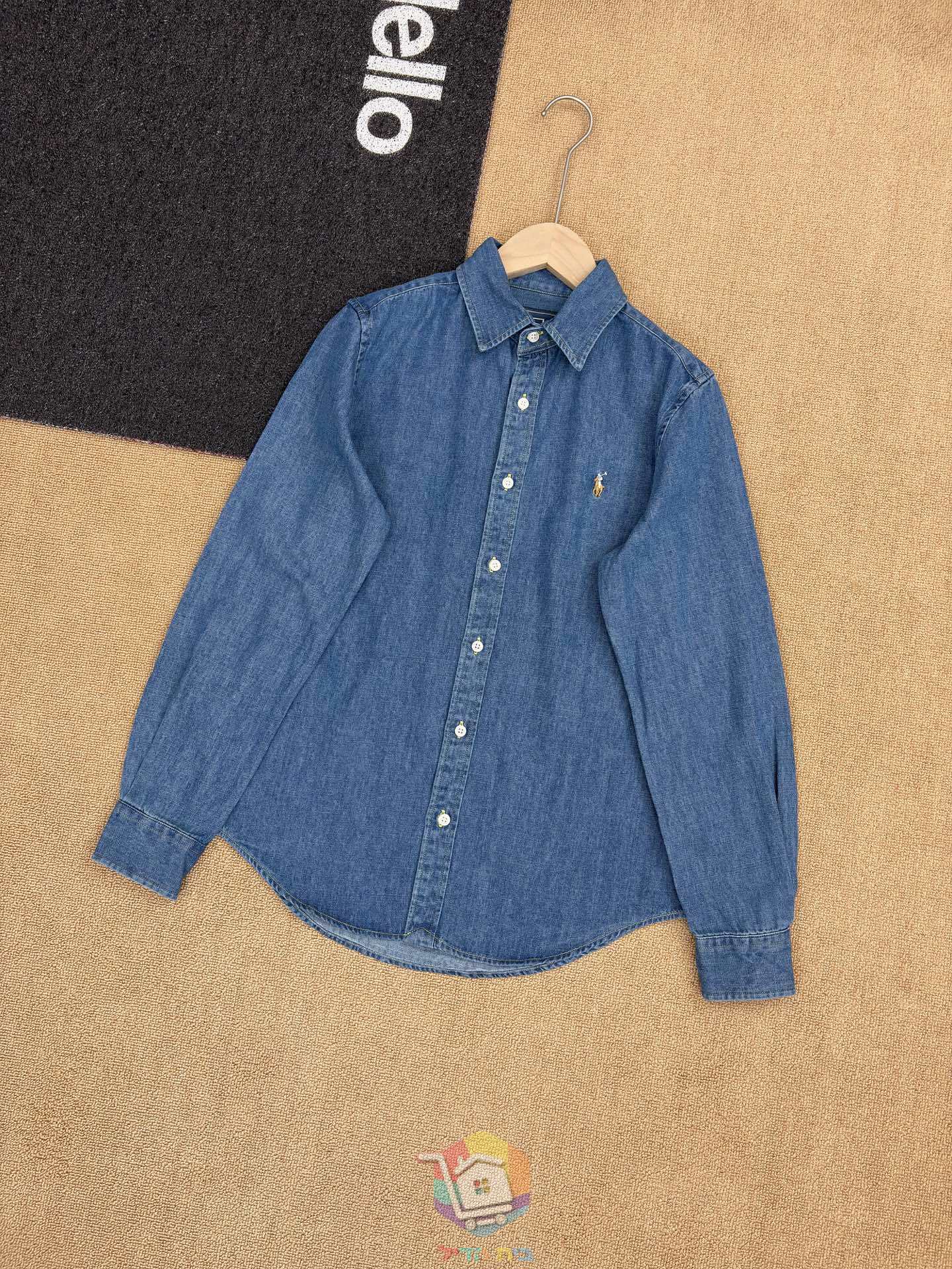 قميص جينز Polo Ralph Lauren، أزرق داكن أو أزرق فاتح