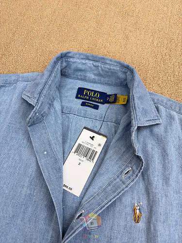 חולצת ג'ינס Polo Ralph Lauren, כחול כהה או כחול בהיר, תמונה 5