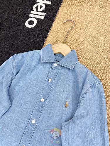 חולצת ג'ינס Polo Ralph Lauren, כחול כהה או כחול בהיר, תמונה 6