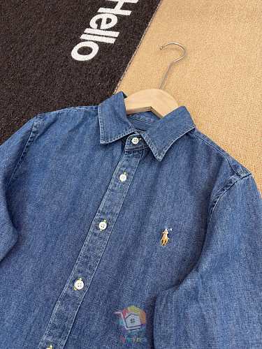 חולצת ג'ינס Polo Ralph Lauren, כחול כהה או כחול בהיר, תמונה 12