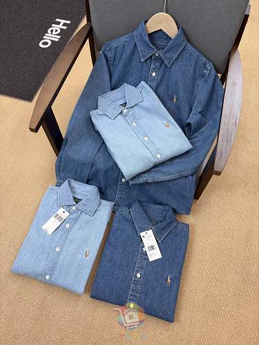 חולצת ג'ינס Polo Ralph Lauren, כחול כהה או כחול בהיר, תמונה 22