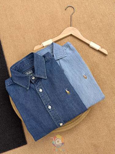 חולצת ג'ינס Polo Ralph Lauren, כחול כהה או כחול בהיר, תמונה 24