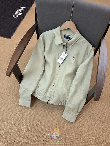 ז'קט פשתן Polo Ralph Lauren עם רוכסן וצווארון, בשישה גוונים, תמונה 10