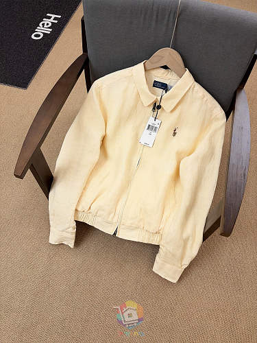 ז'קט פשתן Polo Ralph Lauren עם רוכסן וצווארון, בשישה גוונים, תמונה 11